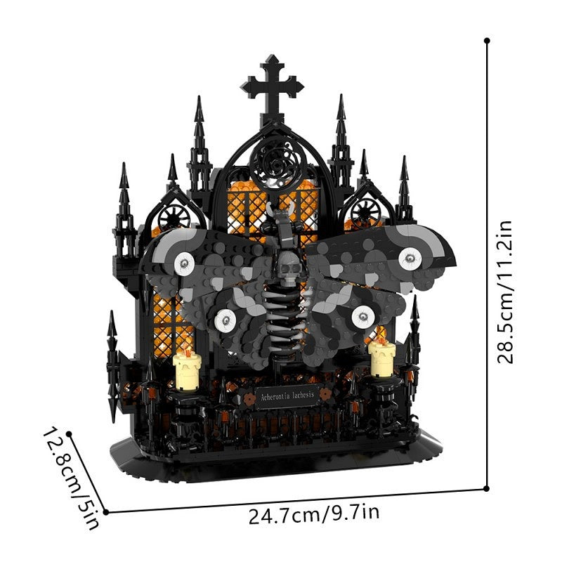 Death's-Head Hawkmoth MOC Building Kit | Gothic Insect Display - 4
