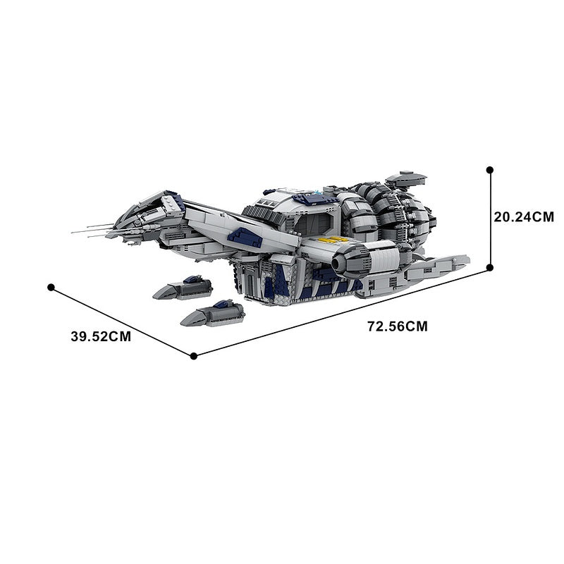 Deep Space Transport Vessel Building Kit | LEGO-Compatible Smuggler Ship MOC - 5