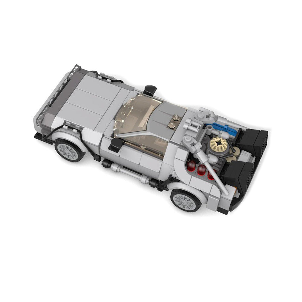 delorean dmc-12 "bttf" p1 building set | moc-133332 - 2