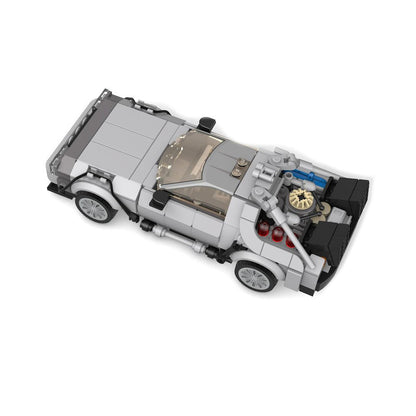 delorean dmc-12 "bttf" p1 building set | moc-133332 - 2