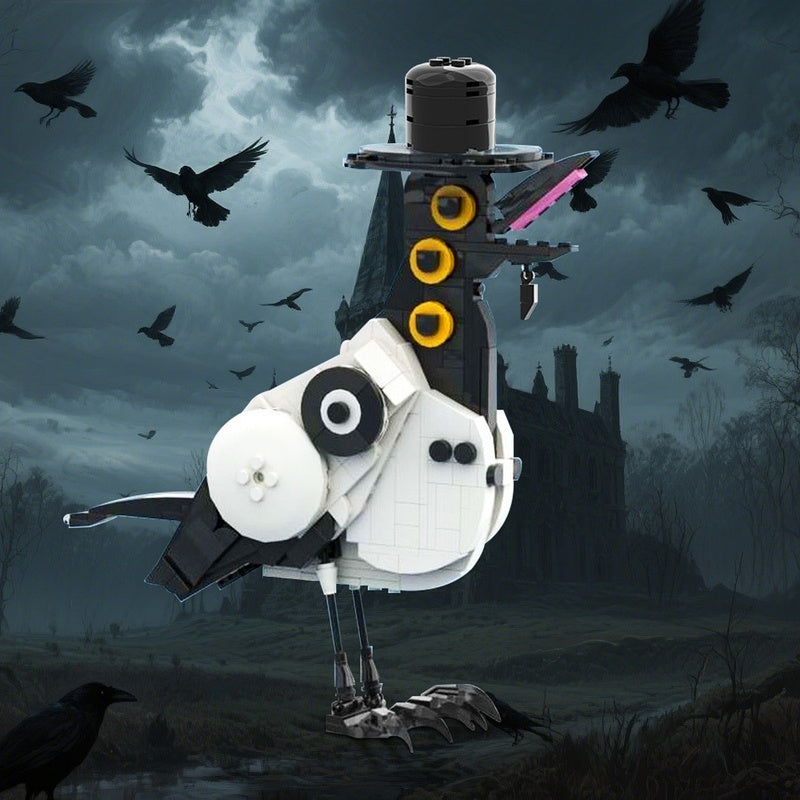Demonic Magpie Fantasy Bird MOC Building Kit - 3