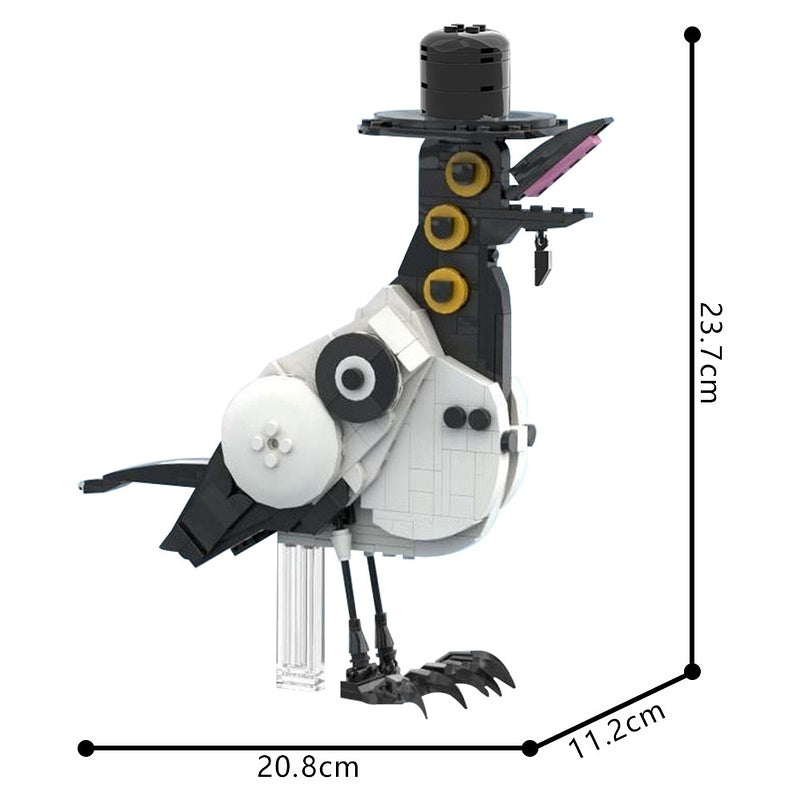 Demonic Magpie Fantasy Bird MOC Building Kit - 4