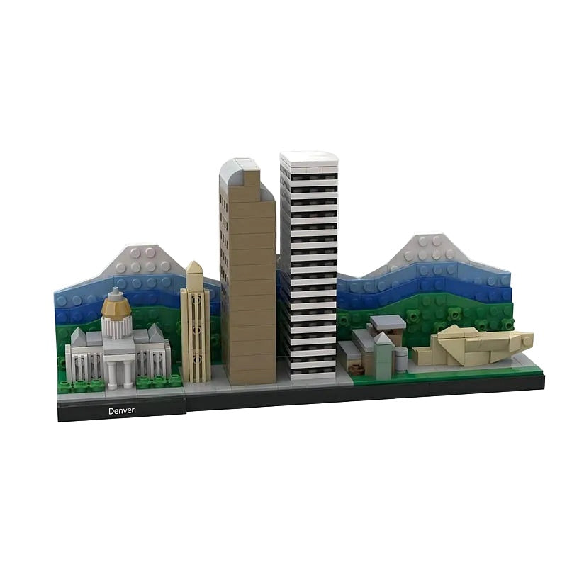 Denver Skyline MOC Building Kit | City Architecture Display Model - 1