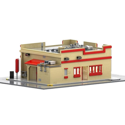 Desert Chicken Fast-Food Restaurant Modular Building Kit | LEGO-Compatible MOC - 1