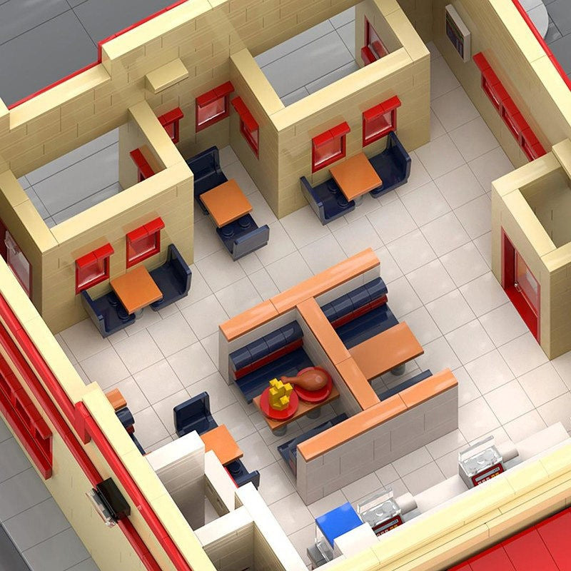 Desert Chicken Fast-Food Restaurant Modular Building Kit | LEGO-Compatible MOC - 5