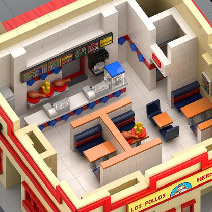 Desert Chicken Fast-Food Restaurant Modular Building Kit | LEGO-Compatible MOC - 6