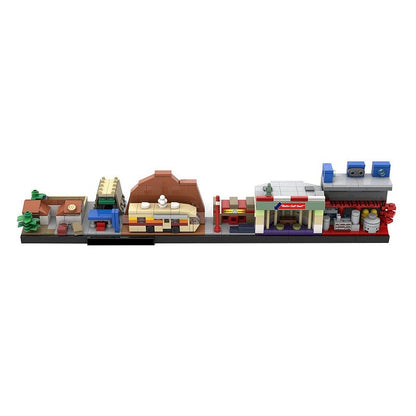 Desert Crime City Diorama MOC Building Kit with Lab RV & Restaurant - 2