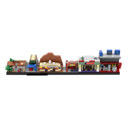 Desert Crime City Skyline Lab RV & Restaurant Diorama Building Kit | LEGO-Compatible MOC - 2