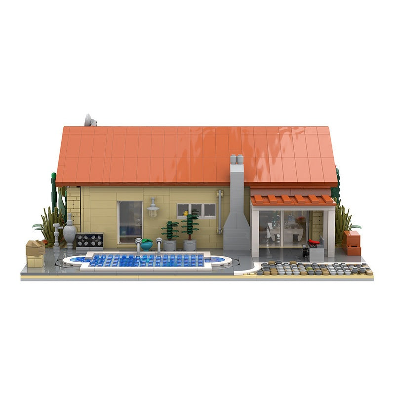 Desert Crime Drama Family House MOC Building Kit | LEGO-Compatible MOC - 6