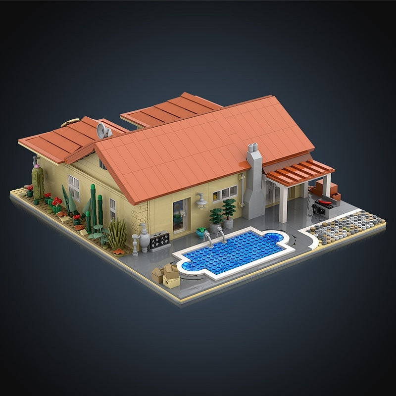 Desert Family House MOC Building Kit | Cinematic Residential Diorama Model - 6
