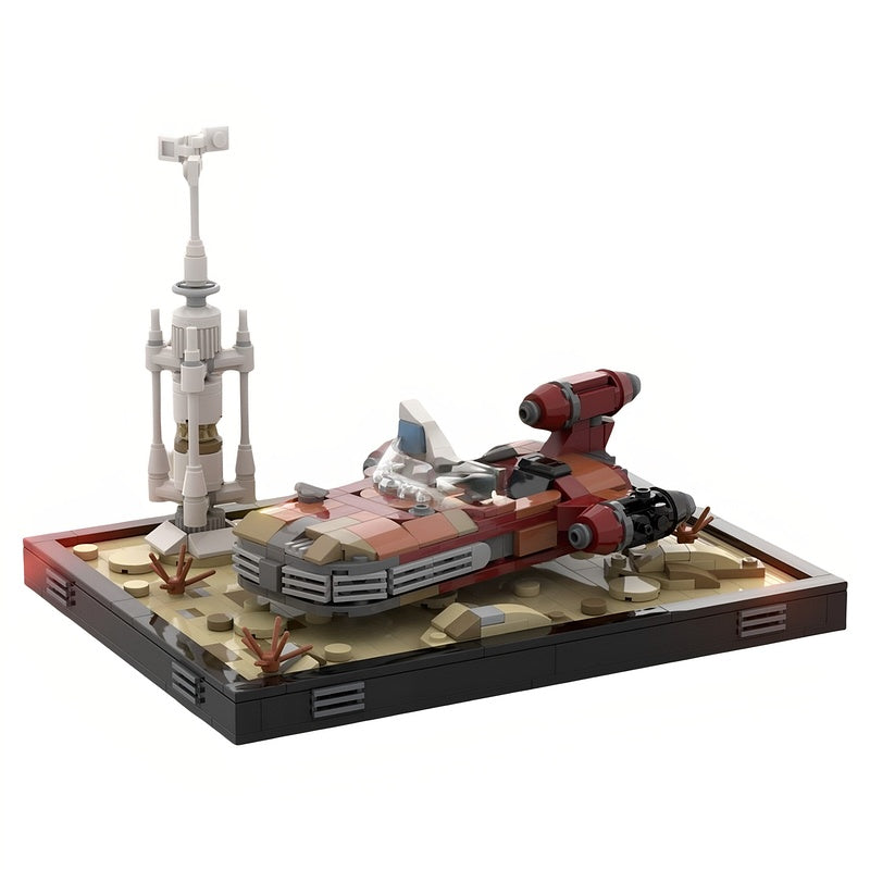 Desert Hover Speeder & Moisture Tower Diorama MOC Building Kit - 1