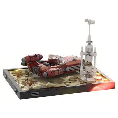 Desert Hover Speeder & Moisture Tower Diorama MOC Building Kit - 3