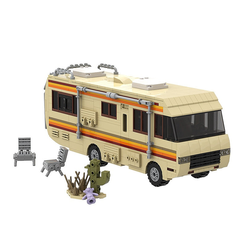 Desert Mobile Lab RV Building Kit | LEGO-Compatible MOC - 2