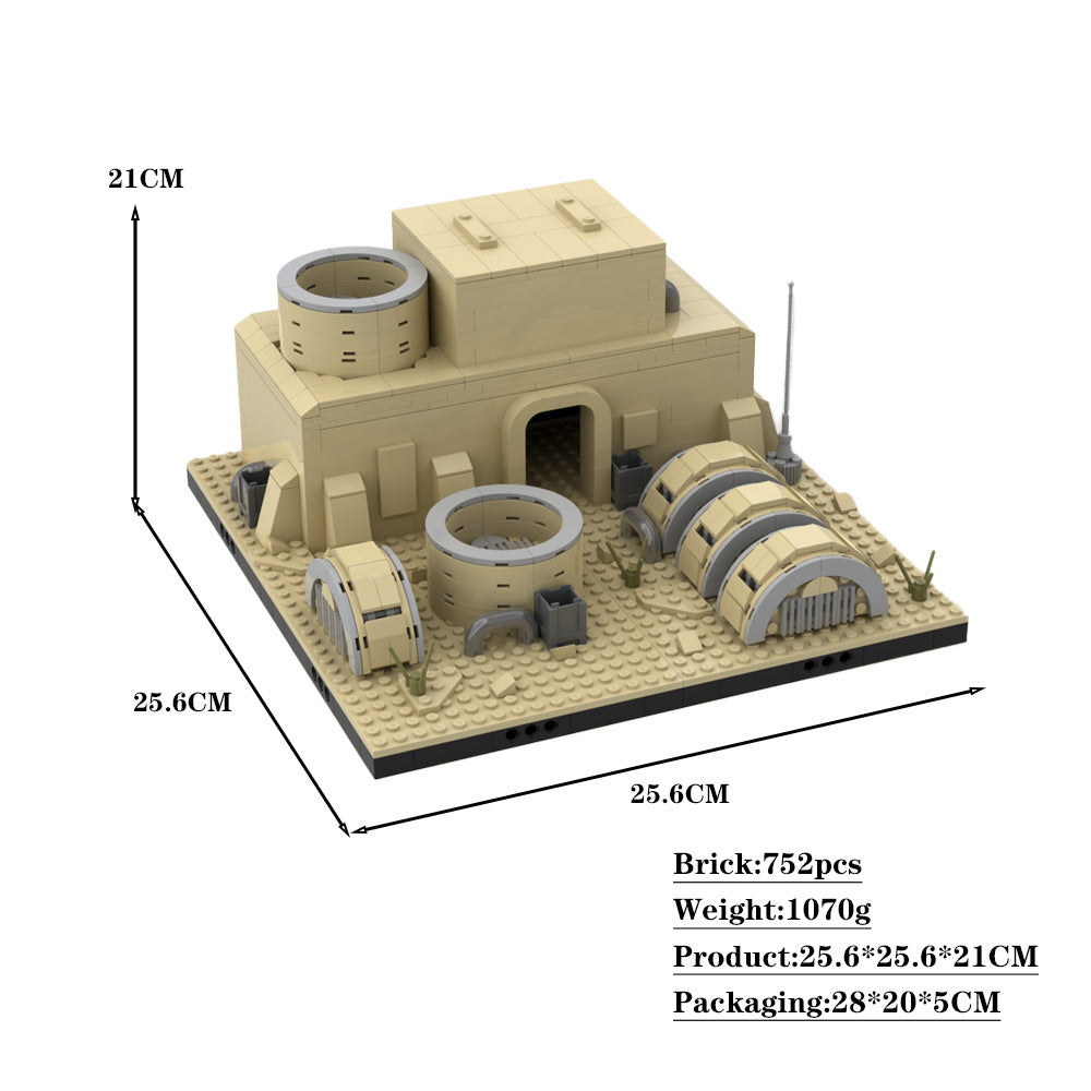 desert power plant building set | modular space desert village | moc-56069 - 2