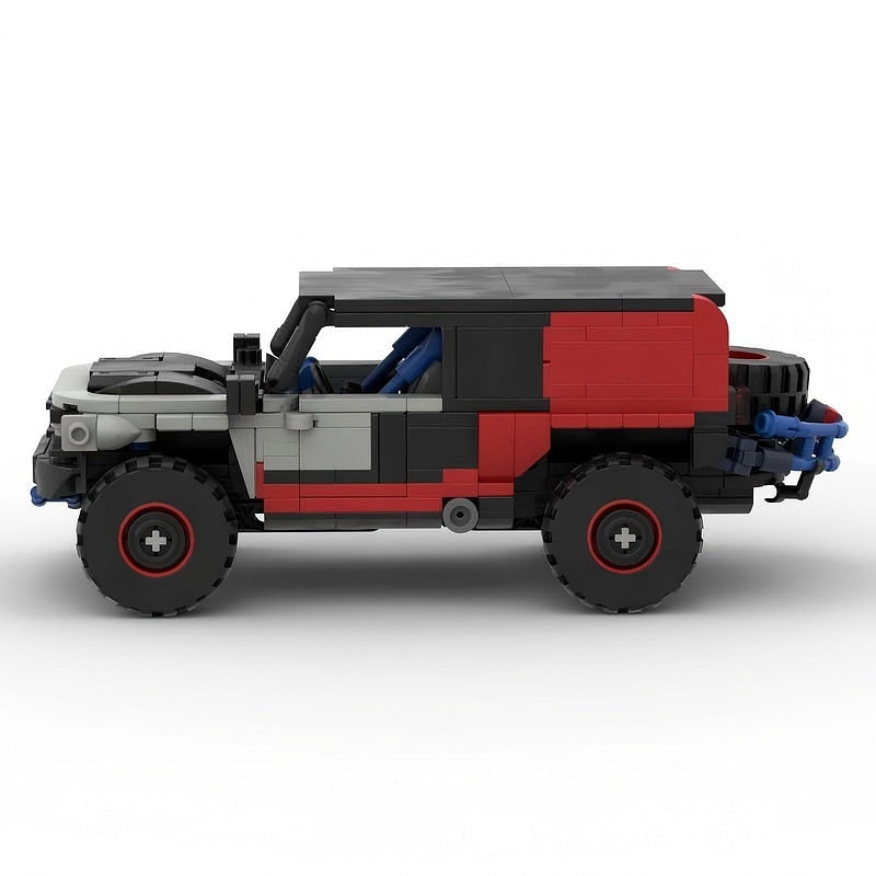 Desert Racing 4x4 Rally SUV MOC Building Kit | Off-Road Vehicle Model - 4