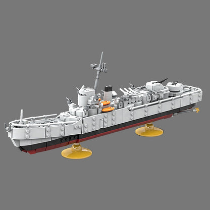 Destroyer Ship MOC Building Kit | Modern Naval Warship Model - 3