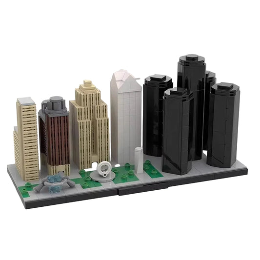 detroit michigan skyline building kit | moc-62462 - 1