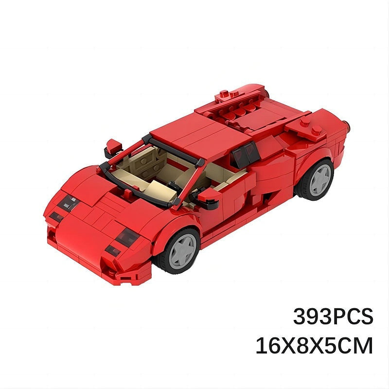 Diablo Retro V12 Sports Car MOC Building Kit | Vehicle Model - 3