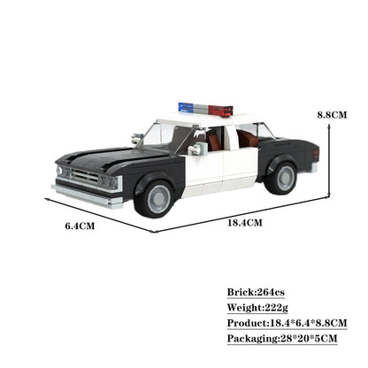 die hard 1979 lapd chevrolet impala police car building set | moc-22397 - 4