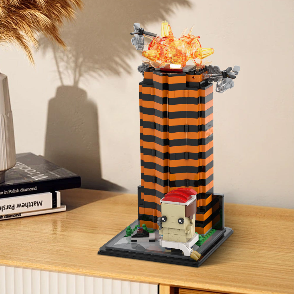 die hard christmas building set | bruce willis scene | lego compatible - 2