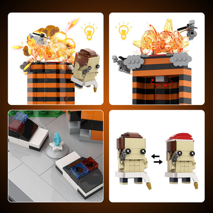 die hard christmas building set | bruce willis scene | lego compatible - 3