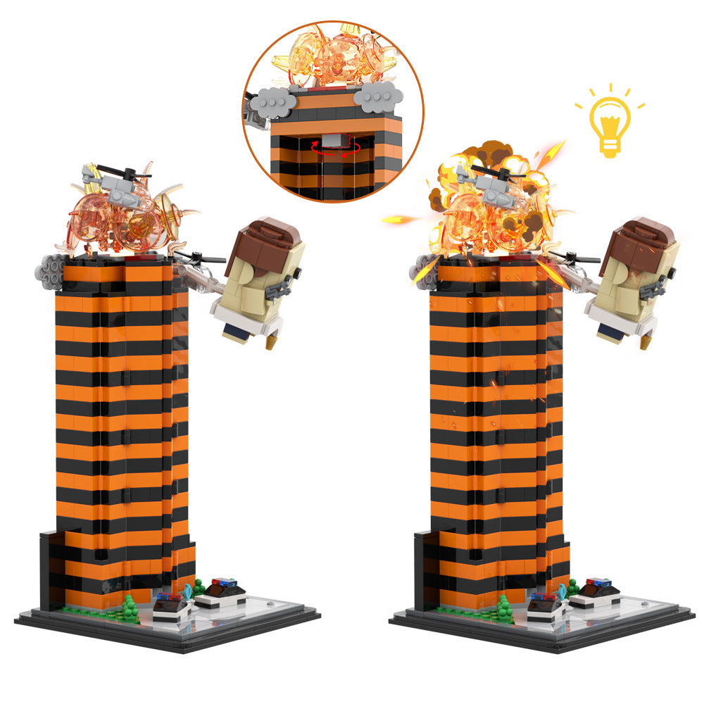 die hard christmas building set | bruce willis scene | lego compatible - 6