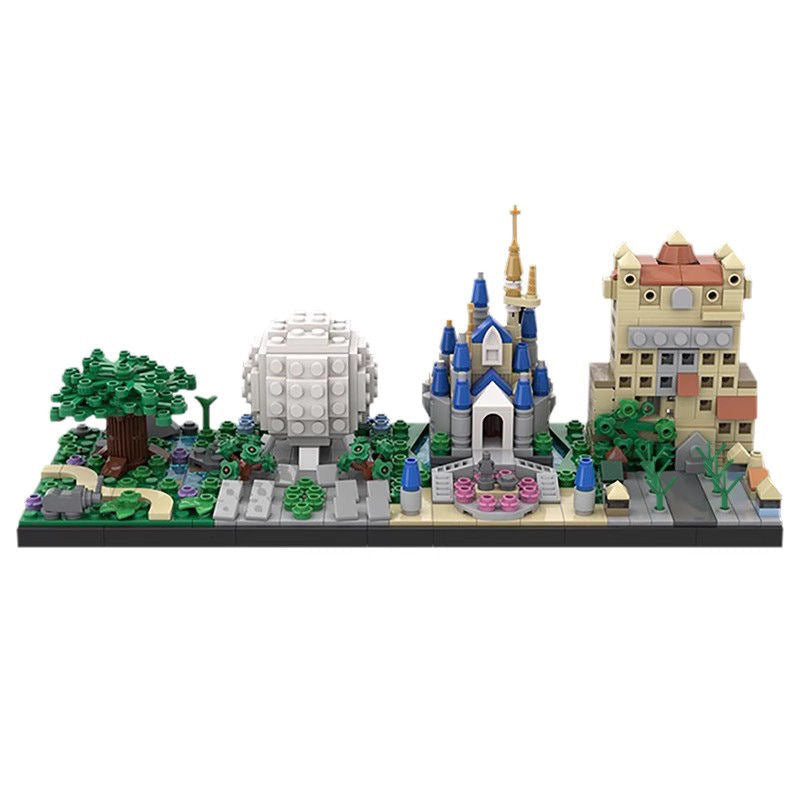 disney world skyline building set | moc-28995 - 2