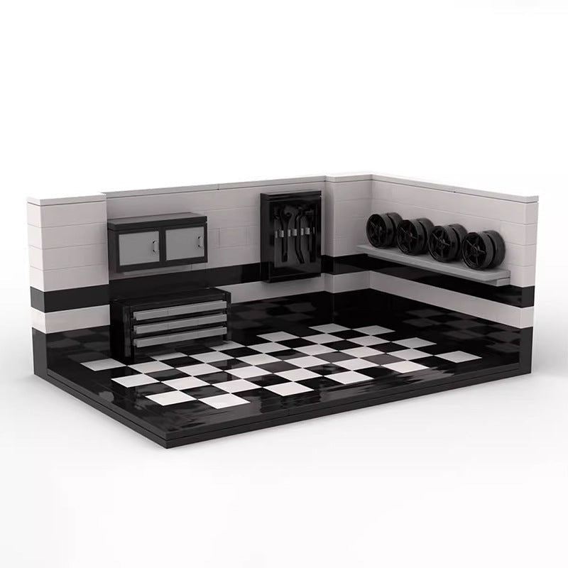 Display Garage MOC Building Kit | Automotive Showcase Workshop - 3