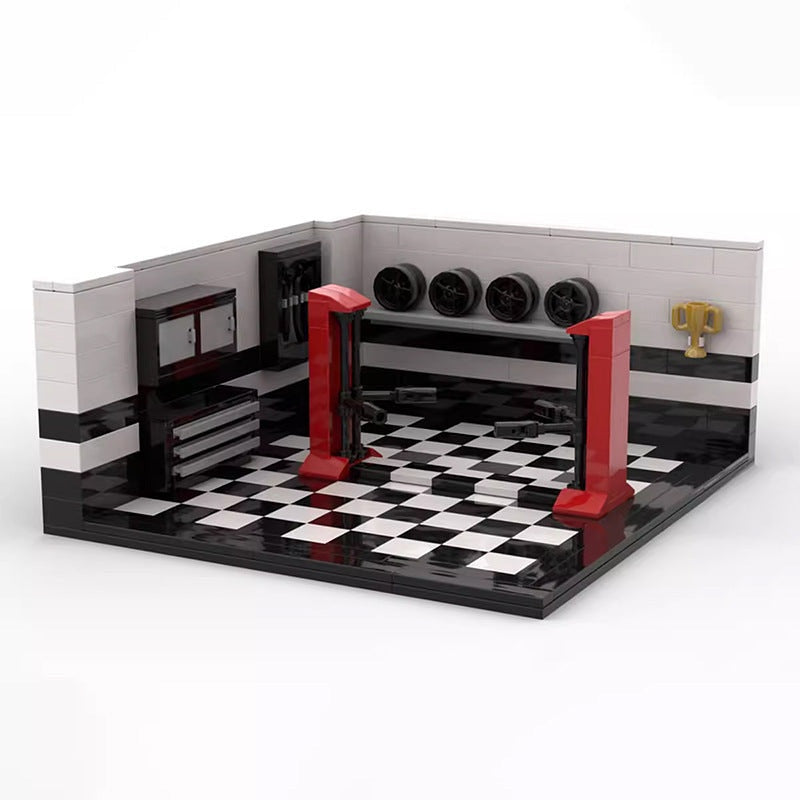 Display Garage MOC Building Kit | Automotive Showcase Workshop - 4