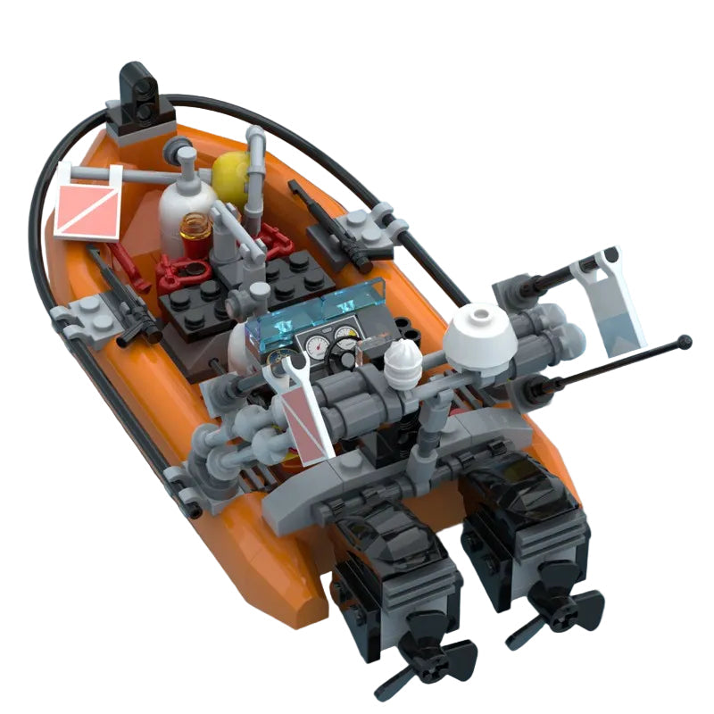 Divers Zodiac Boat Building Kit | Compatible MOC - 2