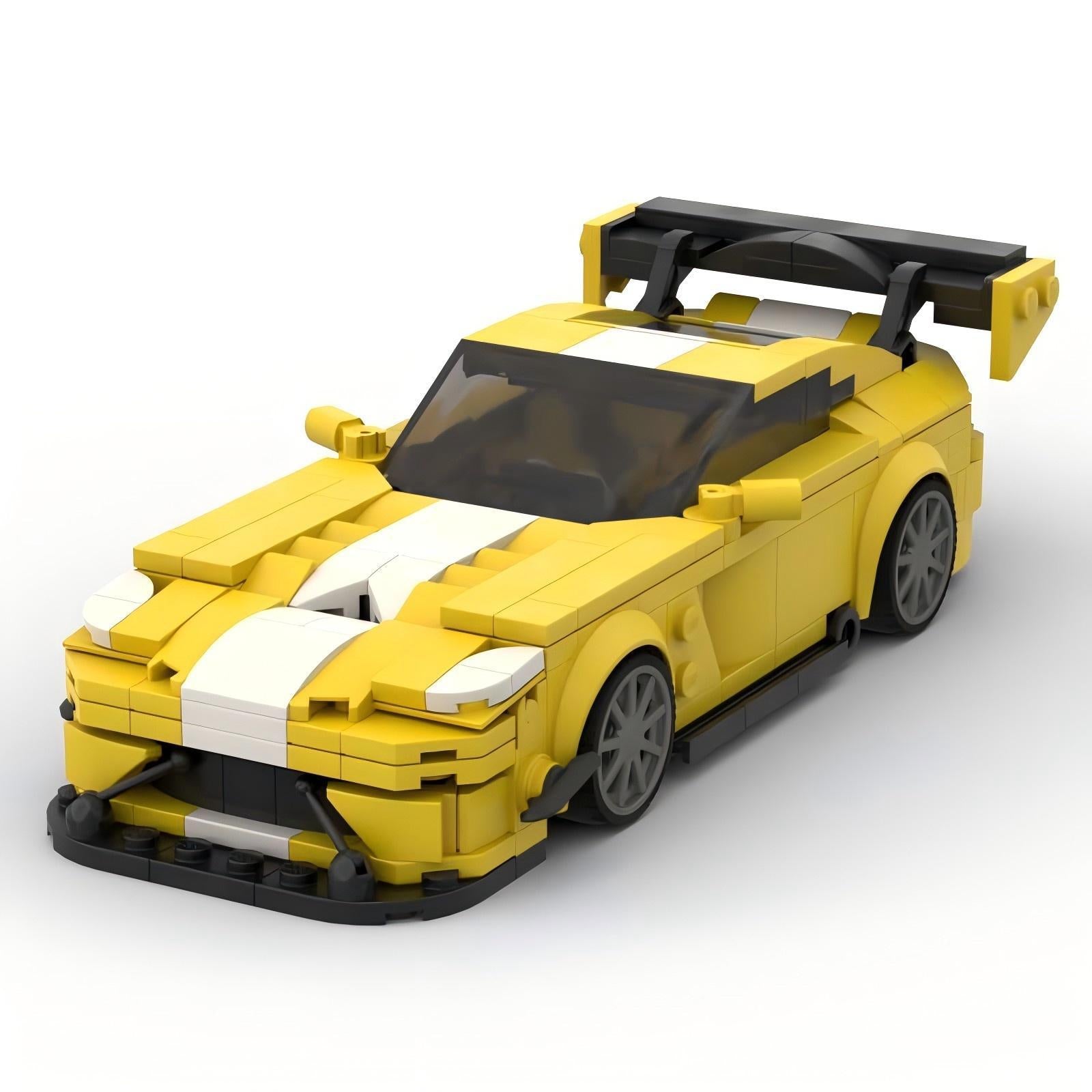 dodge viper acr yellow building set | moc-184200 - 5