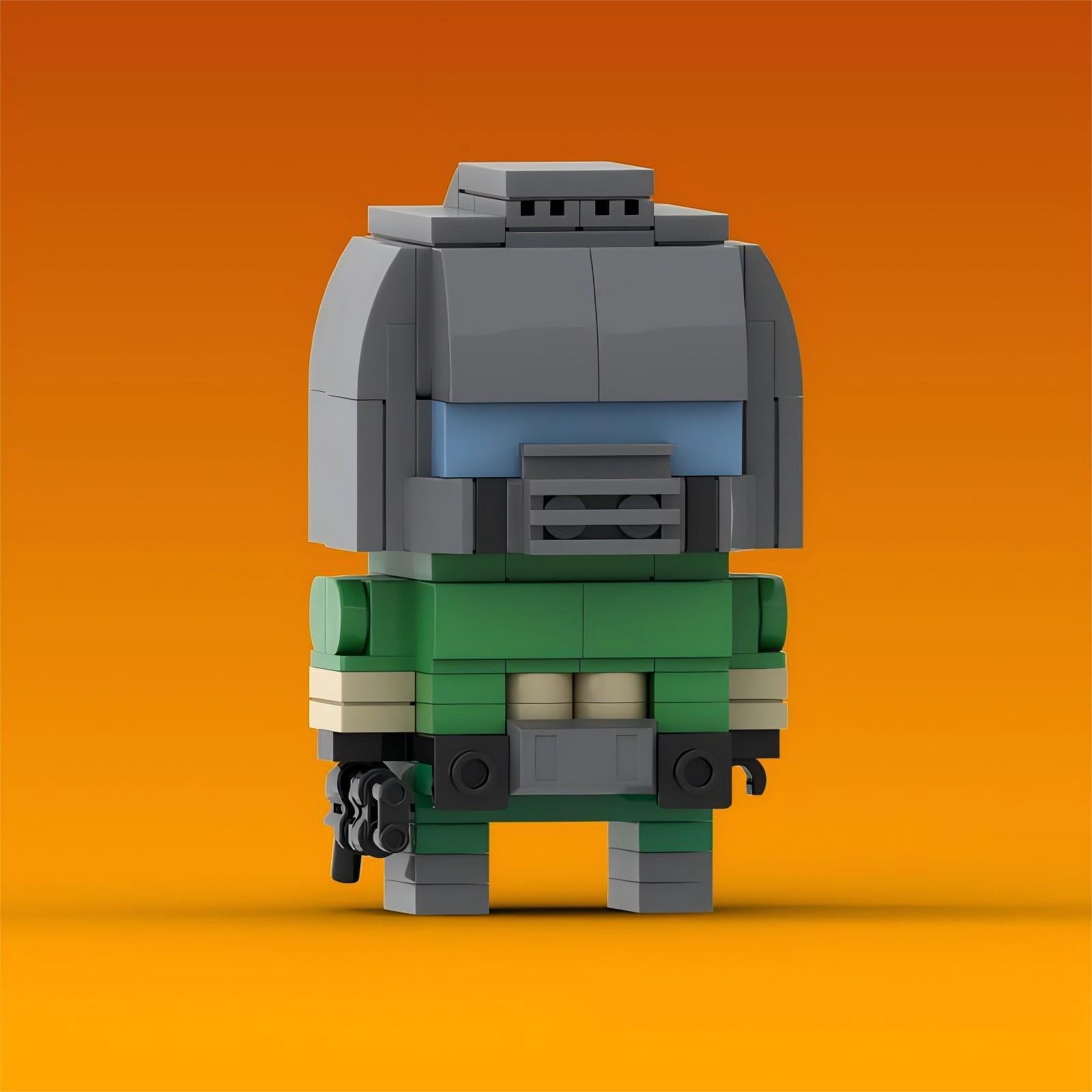 doomguy brickheadz building kit | doom | moc-190329 - 3