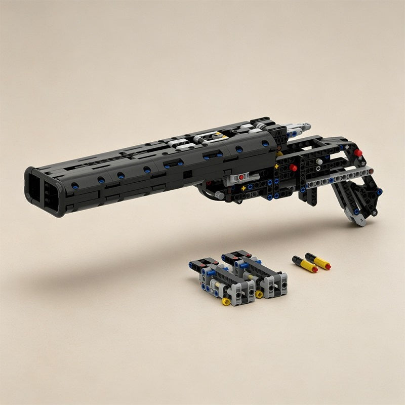 Double Barrel Shotgun MOC Building Kit | Detailed Display Weapon Model - 1