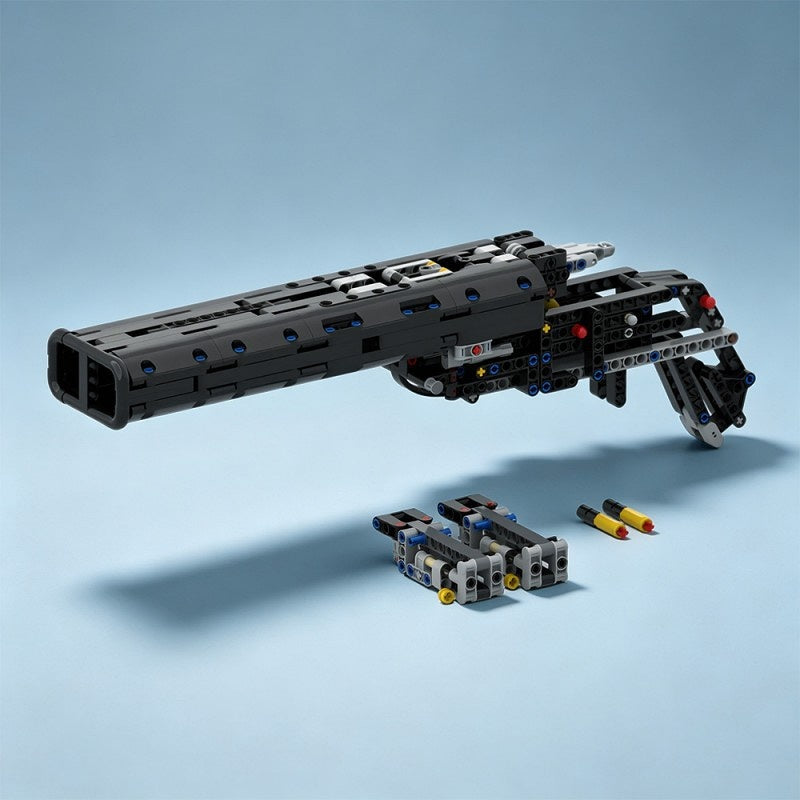 Double Barrel Shotgun MOC Building Kit | Detailed Display Weapon Model - 2
