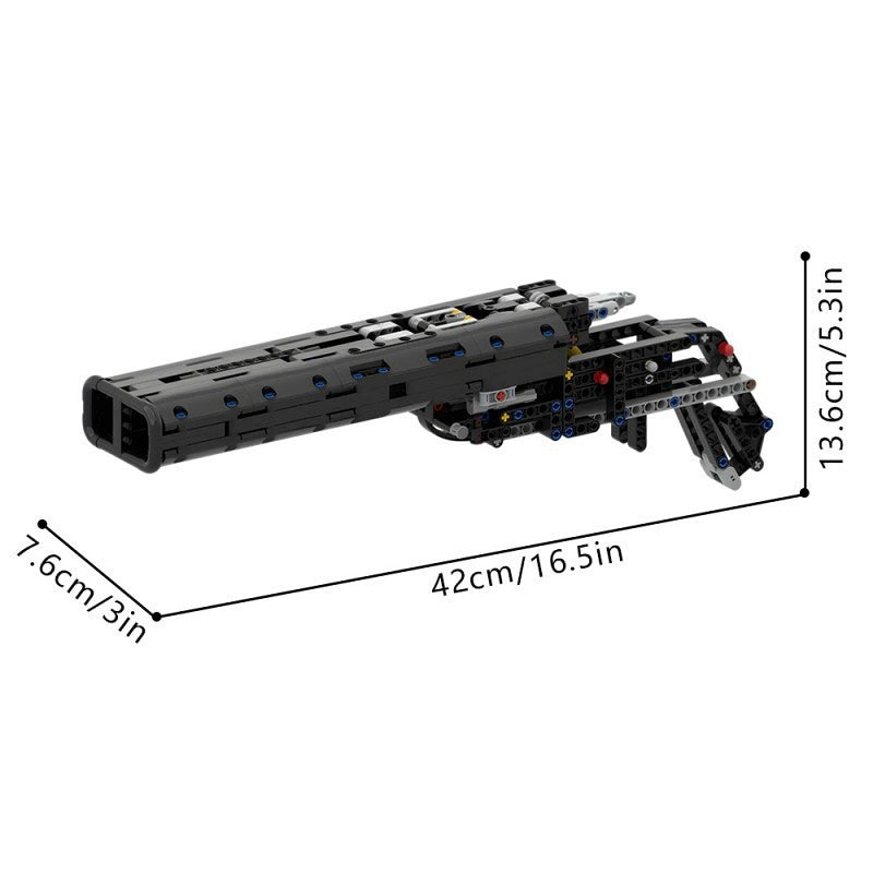 Double Barrel Shotgun MOC Building Kit | Detailed Display Weapon Model - 3