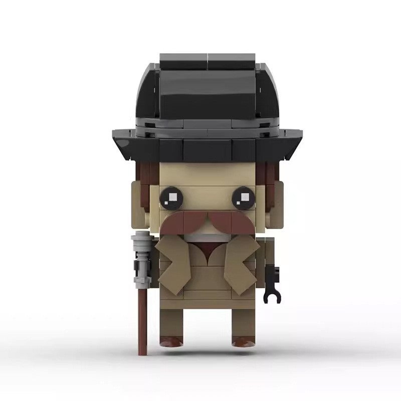 dr. watson brickheadz set | lego-compatible detective moc - 1
