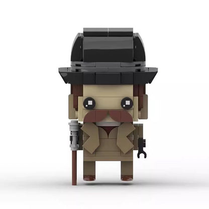 dr. watson brickheadz set | lego-compatible detective moc - 1