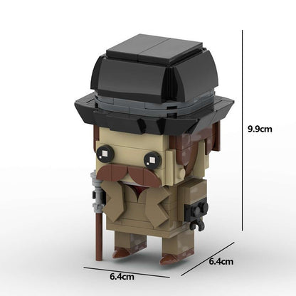 dr. watson brickheadz set | lego-compatible detective moc - 2