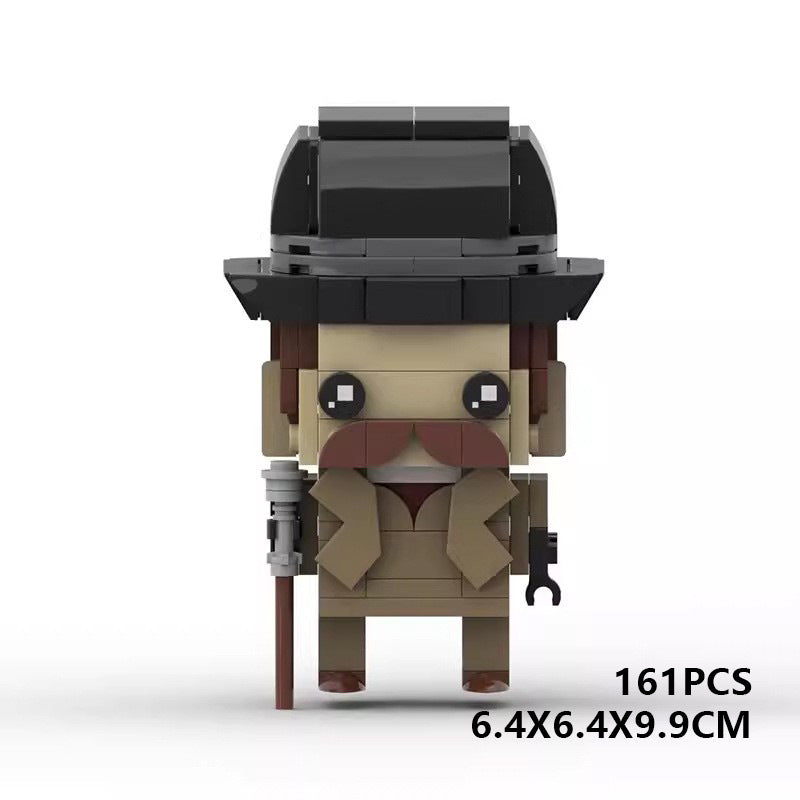 dr. watson brickheadz set | lego-compatible detective moc - 3