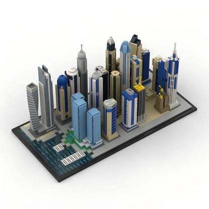 Dubai Marina Skyline MOC Building Kit | Modern Waterfront Architecture - 1