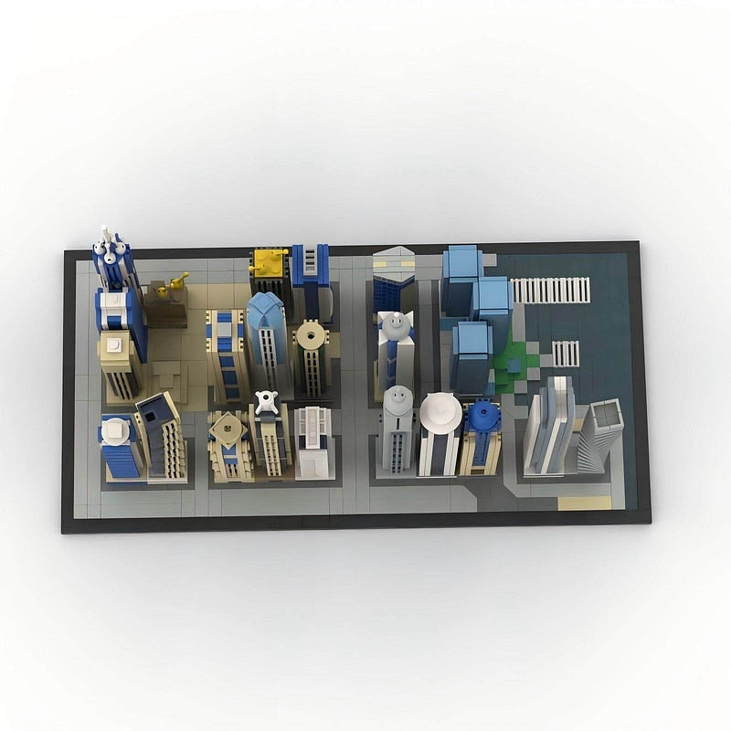 Dubai Marina Skyline MOC Building Kit | Modern Waterfront Architecture - 2