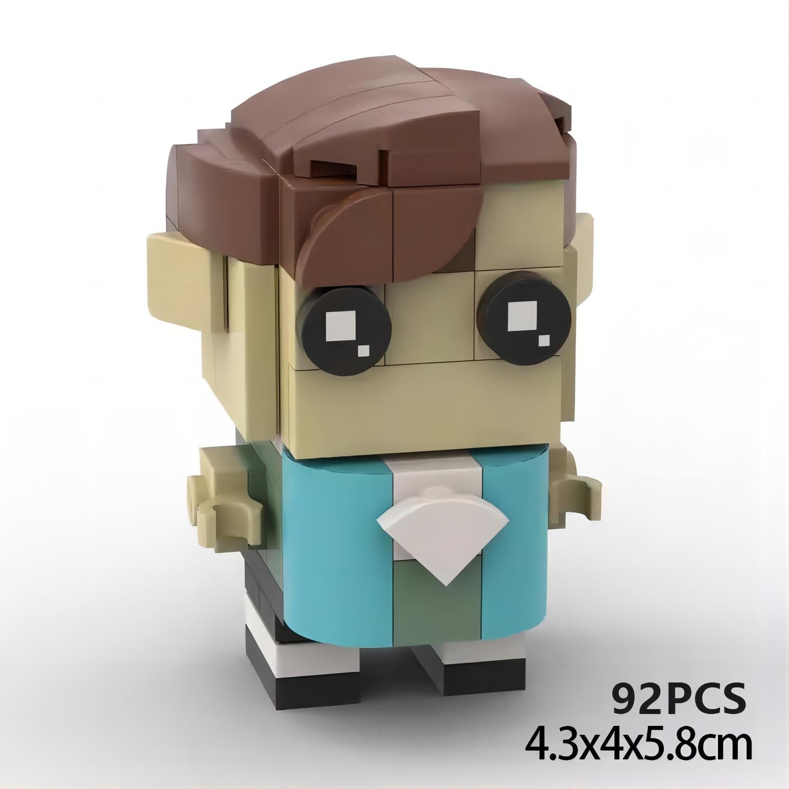 dudley dursley brickheadz building set | harry potter | lego-compatible - 1
