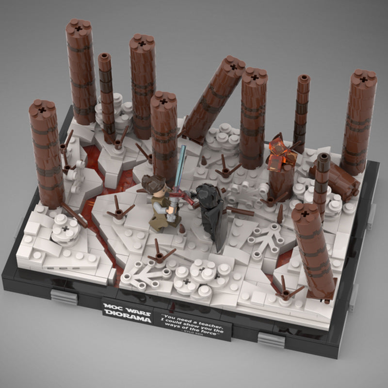 duel on starkiller base building set | star wars diorama | moc-113890 - 2