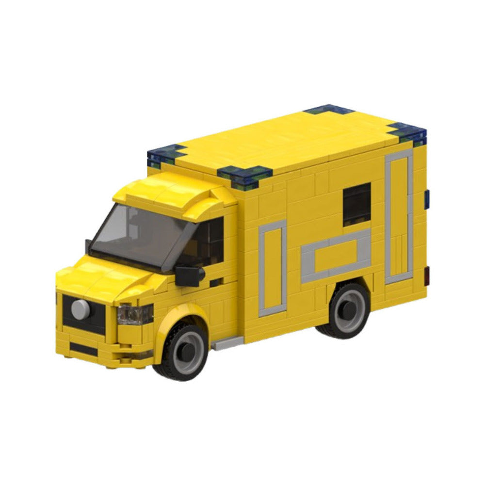 Dutch Box Van Ambulance Building Kit | LEGO-Compatible MOC - 1