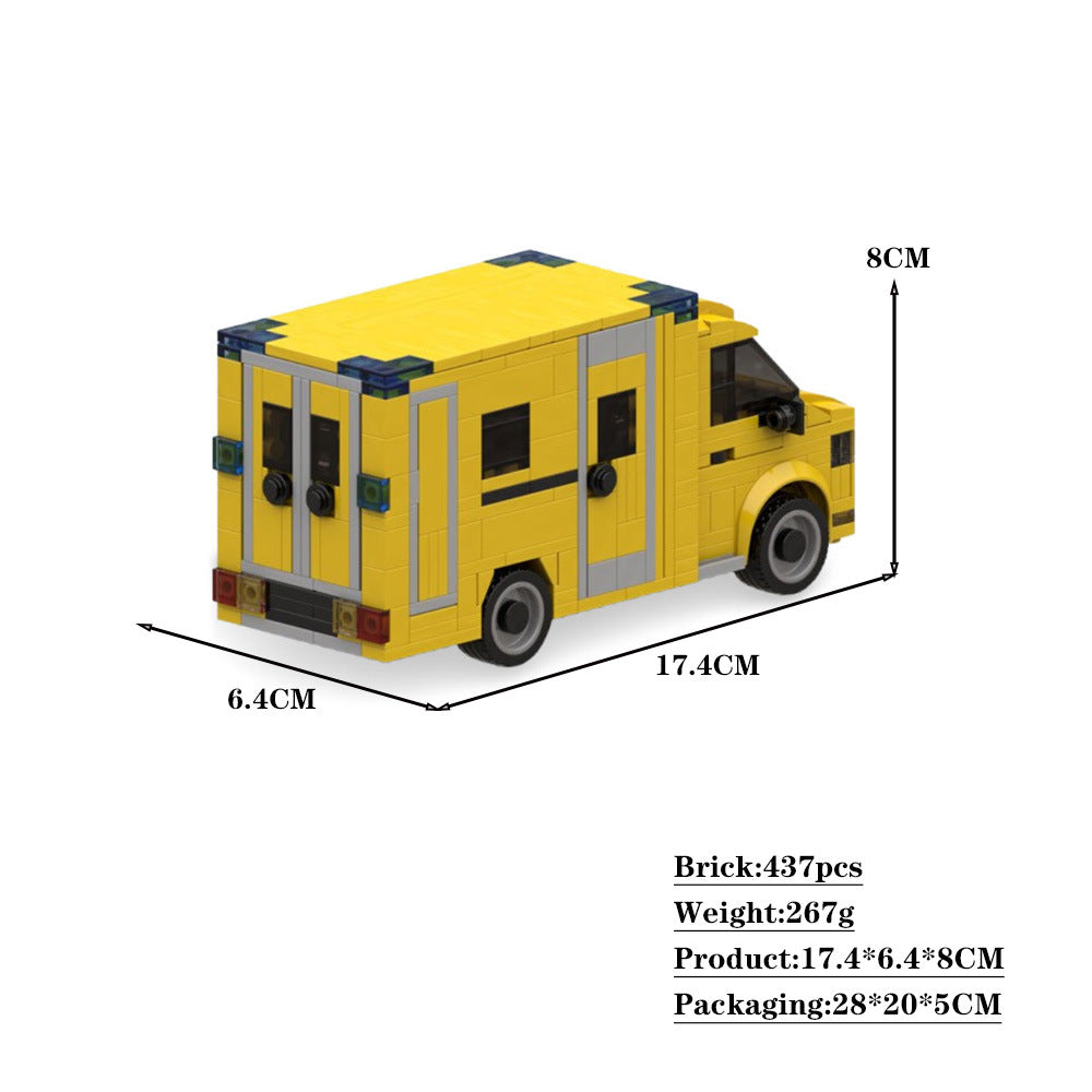 Dutch Box Van Ambulance Building Kit | LEGO-Compatible MOC - 4