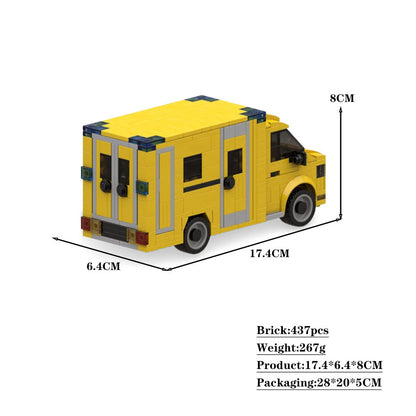 Dutch Box Van Ambulance Building Kit | LEGO-Compatible MOC - 4