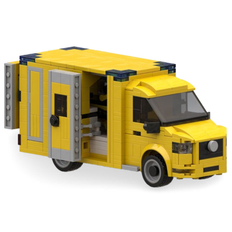 dutch box van ambulance building set | moc-50843 - 2