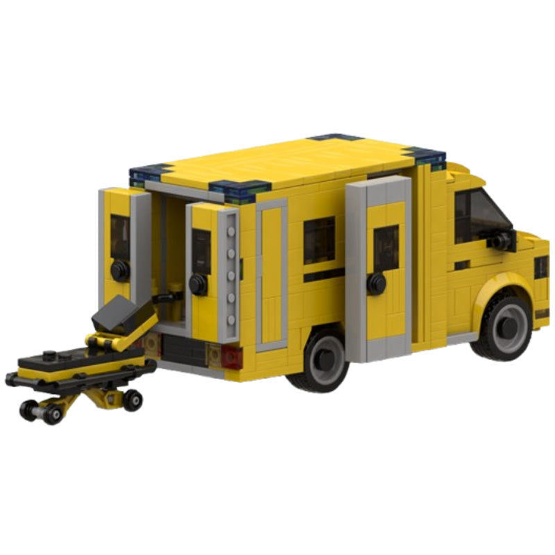 dutch box van ambulance building set | moc-50843 - 3