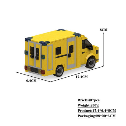 Dutch Box Van Ambulance MOC Building Kit | Emergency Vehicle Model - 4