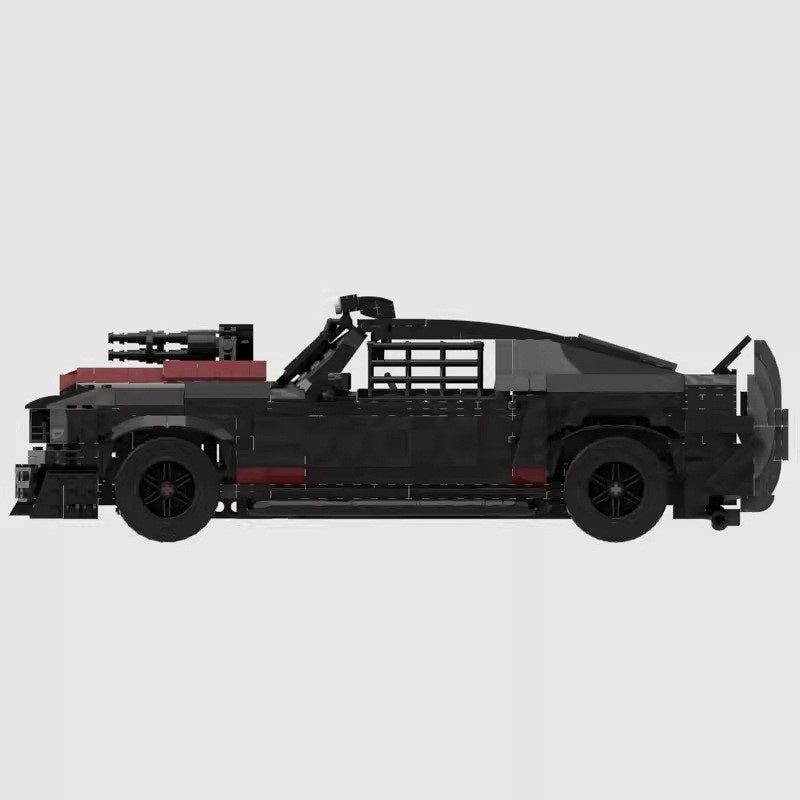 Dystopian Armored V8 Muscle Car Building Kit | LEGO-Compatible MOC - 2